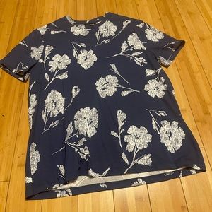 Size large Navy Blue and white Express Tee. Work once. Excellent condition.